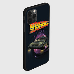 Чехол для iPhone 12 Pro Max ДЕЛОРЕАН СКВОЗЬ ТКАНЬ, цвет: 3D-черный — фото 2