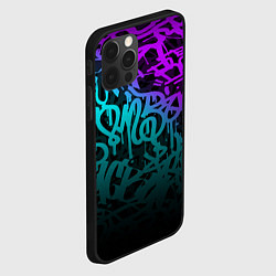 Чехол для iPhone 12 Pro Max НЕОНОВОЕ ГРАФФИТИ NEON, цвет: 3D-черный — фото 2