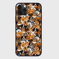 Чехол для iPhone 12 Pro Max Разные Собаки, цвет: 3D-черный