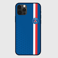 Чехол для iPhone 12 Pro Max PSG SPORT STRIPES UNIFORM, цвет: 3D-черный