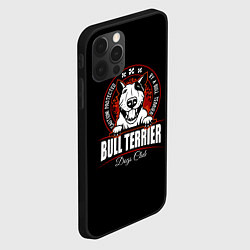 Чехол для iPhone 12 Pro Max Бультерьер Bull Terrier, цвет: 3D-черный — фото 2