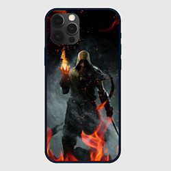 Чехол для iPhone 12 Pro Max TES SKYRIM DOVAHKIN FLAME ДРАКОНОРОЖДЕННЫЙ, цвет: 3D-черный