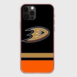 Чехол для iPhone 12 Pro Max Anaheim Ducks Анахайм Дакс, цвет: 3D-светло-розовый