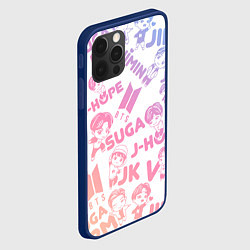 Чехол для iPhone 12 Pro Max BTS БТС БИТИЭС УЧАСТНИКИ, цвет: 3D-тёмно-синий — фото 2