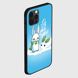 Чехол для iPhone 12 Pro Max Let it snow Зайчик и снежок, цвет: 3D-черный — фото 2