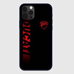 Чехол для iPhone 12 Pro Max DUCATI BLACK RED LINE, цвет: 3D-черный