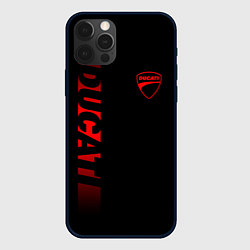 Чехол для iPhone 12 Pro Max DUCATI BLACK RED LINE, цвет: 3D-черный