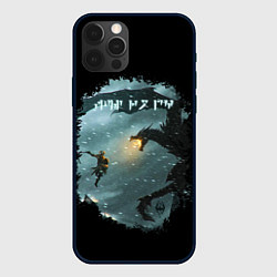 Чехол для iPhone 12 Pro Max TES SKYRIM FIGHT DRAGON, цвет: 3D-черный