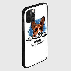 Чехол для iPhone 12 Pro Max Собака Басенджи, цвет: 3D-черный — фото 2