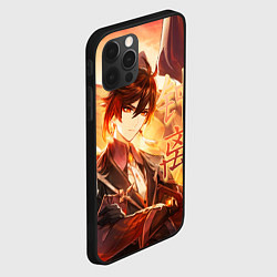 Чехол для iPhone 12 Pro Max Genshin Impact: Zhongli, цвет: 3D-черный — фото 2