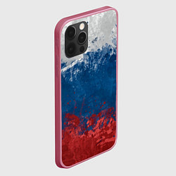 Чехол для iPhone 12 Pro Max Россия Абстракция Russia Abstraction, цвет: 3D-малиновый — фото 2