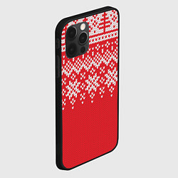 Чехол для iPhone 12 Pro Max Knitted Pattern, цвет: 3D-черный — фото 2