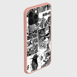 Чехол для iPhone 12 Pro Max Атака Титанов манга, цвет: 3D-светло-розовый — фото 2
