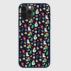 Чехол для iPhone 12 Pro Max Christmas Holiday, цвет: 3D-черный