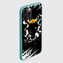 Чехол для iPhone 12 Pro Max ONE PIECE ВАН ПИС ПИРАТЫ, БРЫЗГИ КРАСОК, цвет: 3D-мятный — фото 2
