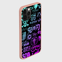 Чехол для iPhone 12 Pro Max Аниме лого, цвет: 3D-светло-розовый — фото 2