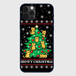 Чехол для iPhone 12 Pro Max MEOWY CHRISTMAS 2022, цвет: 3D-черный