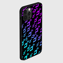 Чехол для iPhone 12 Pro Max JOJOS BIZARRE ADVENTURE NEON PATTERN НЕОН УЗОР, цвет: 3D-черный — фото 2