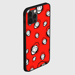 Чехол для iPhone 12 Pro Max Бумажный дом Паттерн, цвет: 3D-черный — фото 2