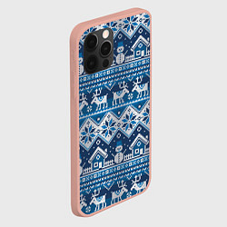 Чехол для iPhone 12 Pro Max Christmas Pattern, цвет: 3D-светло-розовый — фото 2