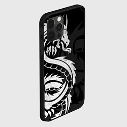 Чехол для iPhone 12 Pro Max ЯПОНСКИЙ БЕЛЫЙ ДРАКОН JAPAN WHITE DRAGON, цвет: 3D-черный — фото 2