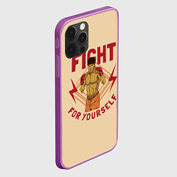 Чехол для iPhone 12 Pro Max FIGHT FOR YOURSELF, цвет: 3D-сиреневый — фото 2