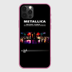 Чехол для iPhone 12 Pro Max Metallica S и M, цвет: 3D-малиновый