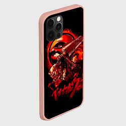 Чехол для iPhone 12 Pro Max Гатс, Каска, Рыцарь-Череп и Апостол-Яйцо Berserk, цвет: 3D-светло-розовый — фото 2