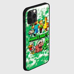 Чехол для iPhone 12 Pro Max Minecraft персонажи мобы, цвет: 3D-черный — фото 2