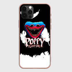 Чехол для iPhone 12 Pro Max Poppy Playtime Перья, цвет: 3D-светло-розовый