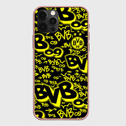 Чехол для iPhone 12 Pro Max BVB 09 - BORUSSIA Боруссия Дортмунд, цвет: 3D-светло-розовый