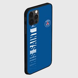 Чехол для iPhone 12 Pro Max PSG PARIS SAINT GERMAIN WHITE LINE SPORT, цвет: 3D-черный — фото 2