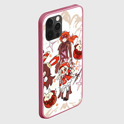Чехол для iPhone 12 Pro Max GENSHIN IMPACT АРТ ПЕРСОНАЖИ ИГРЫ, цвет: 3D-малиновый — фото 2