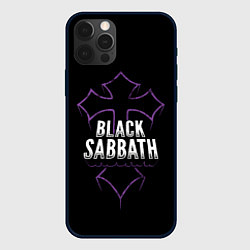 Чехол для iPhone 12 Pro Max Black Sabbat Cross, цвет: 3D-черный