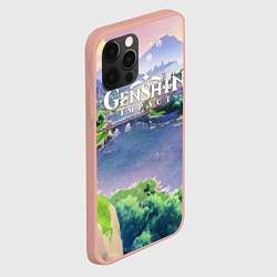 Чехол для iPhone 12 Pro Max МИР ГЕНШИН ИМПАКТ ТЕВАЙТ GENSHIN IMPACT, цвет: 3D-светло-розовый — фото 2