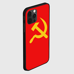 Чехол для iPhone 12 Pro Max Красный Советский союз, цвет: 3D-черный — фото 2