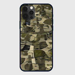 Чехол для iPhone 12 Pro Max Игровой камуфляж, цвет: 3D-черный