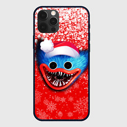 Чехол для iPhone 12 Pro Max POPPY PLAYTIME ХАГИ ВАГИ НОВОГОДНИЙ, СНЕЖИНКИ, цвет: 3D-черный