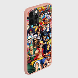 Чехол для iPhone 12 Pro Max ВСЕ ГЕРОИ АНИМЕ ВАН ПИС ALL HEROES ONE PIECE, цвет: 3D-светло-розовый — фото 2