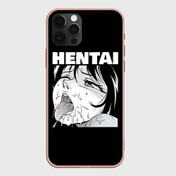 Чехол для iPhone 12 Pro Max HENTAI девочка ahegao, цвет: 3D-светло-розовый