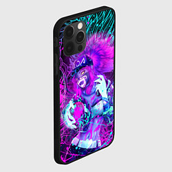 Чехол для iPhone 12 Pro Max KDA NEON DRAGON LEAGUE OF LEGENDS, НЕОНОВЫЕ БРЫЗГИ, цвет: 3D-черный — фото 2