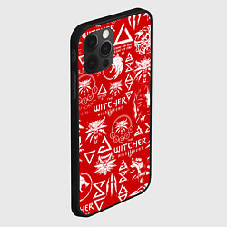 Чехол для iPhone 12 Pro Max THE WITCHER LOGOBOMBING ЛОГОТИПЫ ВЕДЬМАКА, цвет: 3D-черный — фото 2