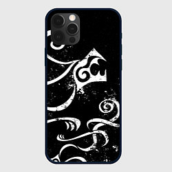 Чехол для iPhone 12 Pro Max ТАТУИРОВКА ДРАКЕНА WHITE AND BLACK, цвет: 3D-черный