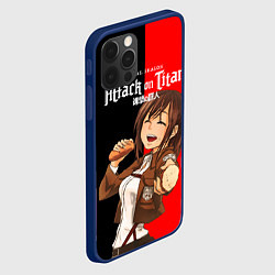 Чехол для iPhone 12 Pro Max Саша Attack on Titan, цвет: 3D-тёмно-синий — фото 2