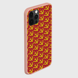 Чехол для iPhone 12 Pro Max Серп и Молот Коммунизм, цвет: 3D-светло-розовый — фото 2