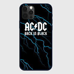 Чехол для iPhone 12 Pro Max ACDC - Молнии, цвет: 3D-черный