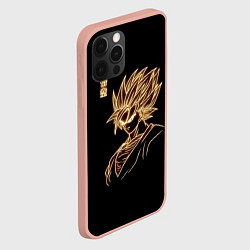 Чехол для iPhone 12 Pro Max Гоку неоновый Dragon Ball, цвет: 3D-светло-розовый — фото 2