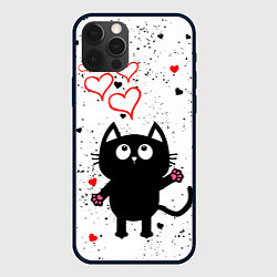 Чехол iPhone 12 Pro Max Влюблённый котик Cat Love