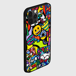 Чехол для iPhone 12 Pro Max Romero Britto - emoji, цвет: 3D-черный — фото 2