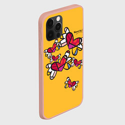 Чехол для iPhone 12 Pro Max Romero Britto - flying hearts, цвет: 3D-светло-розовый — фото 2